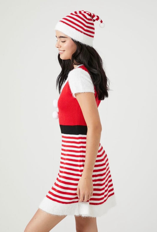 Vestido Navideño Candy Stripe