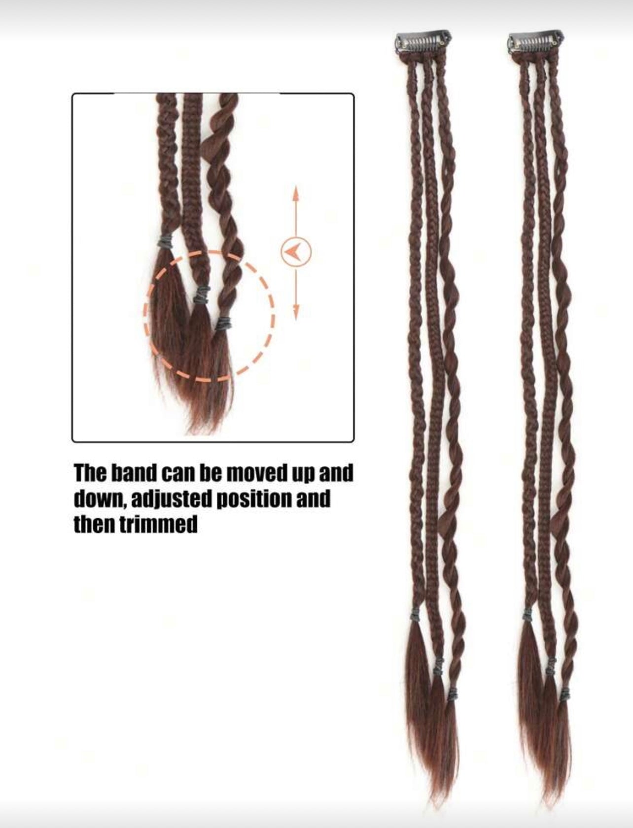 Extensiones Trenzadas con Clip “Boho Twist”