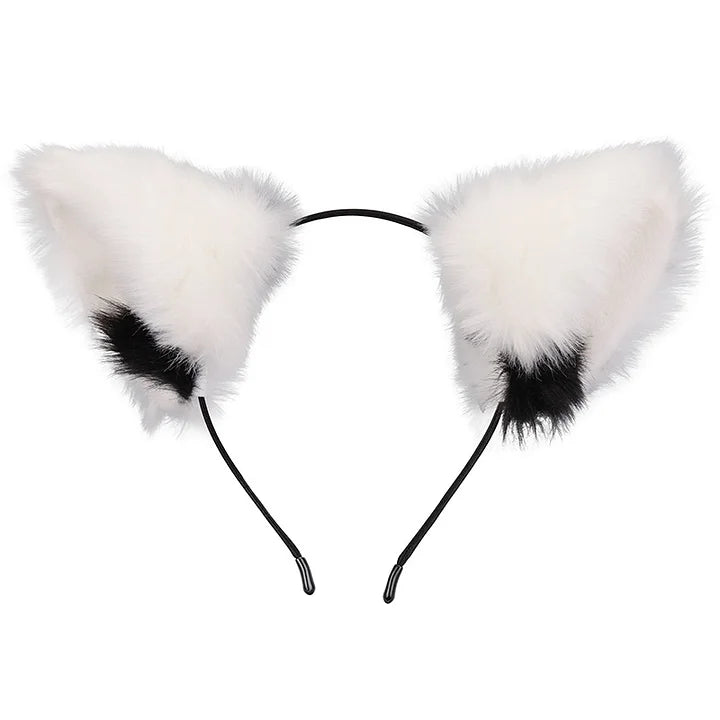 Diadema con orejas peludas estilo animal