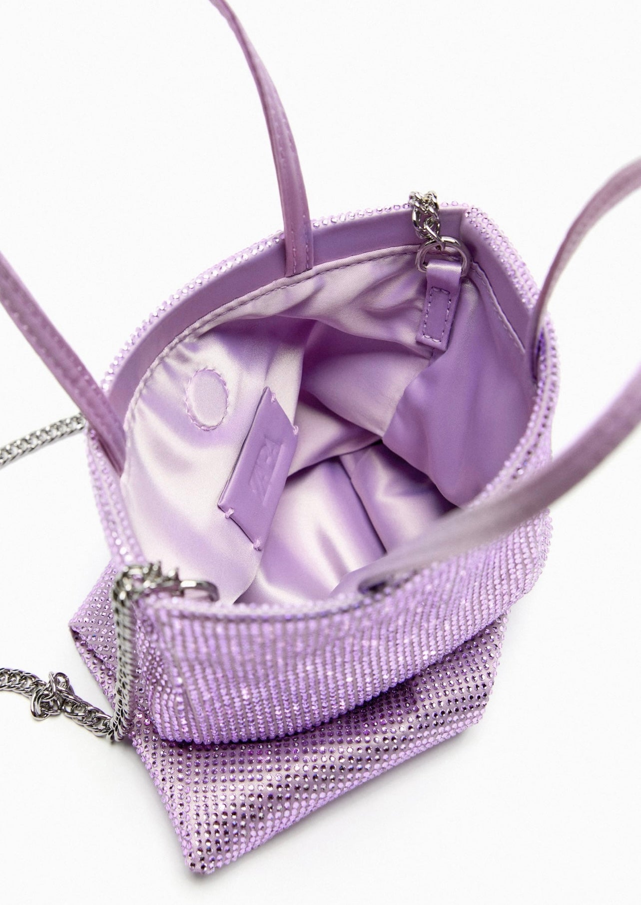 Bolso Tote Brillante con Cadenas
