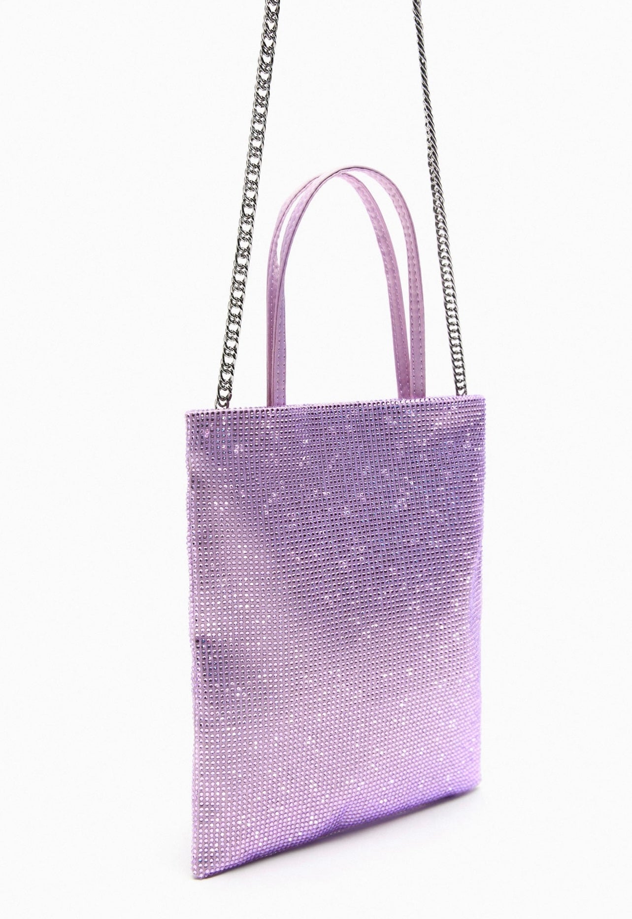 Bolso Tote Brillante con Cadenas