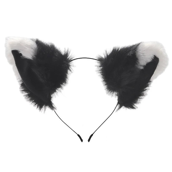 Diadema con orejas peludas estilo animal
