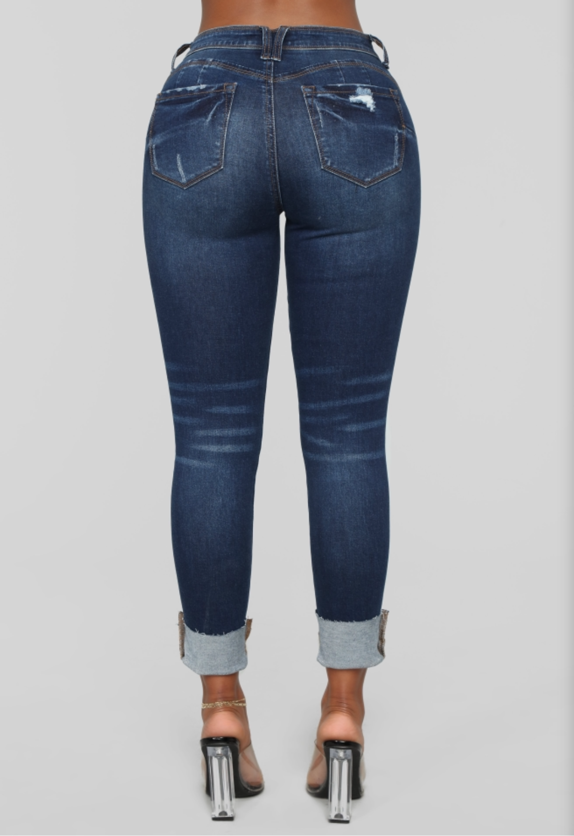 Jeans Skinny Rasgado Doblado