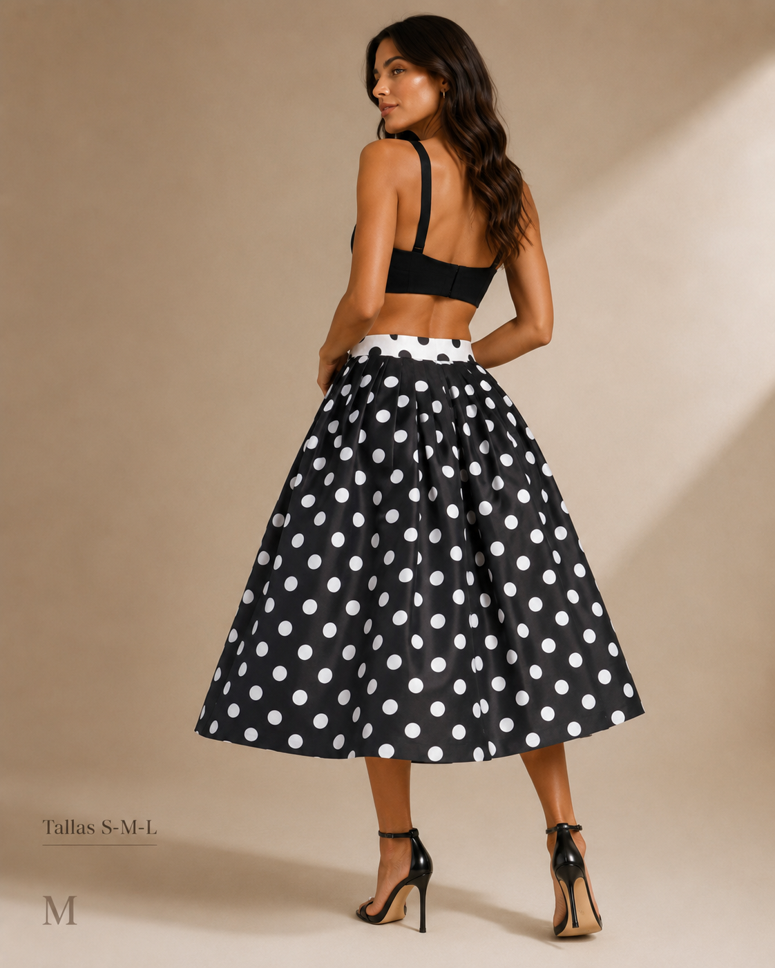 Falda Midi Polka
