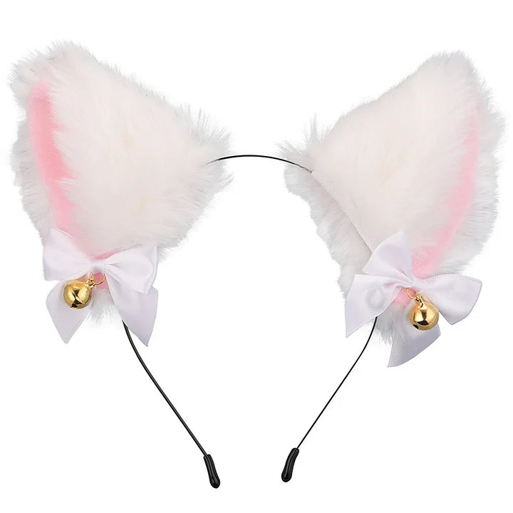 Diadema Orejitas Kawaii – Suaves con Moños y Campanita