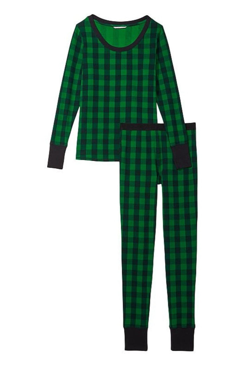 Pijama Femenina de Franela a Cuadros