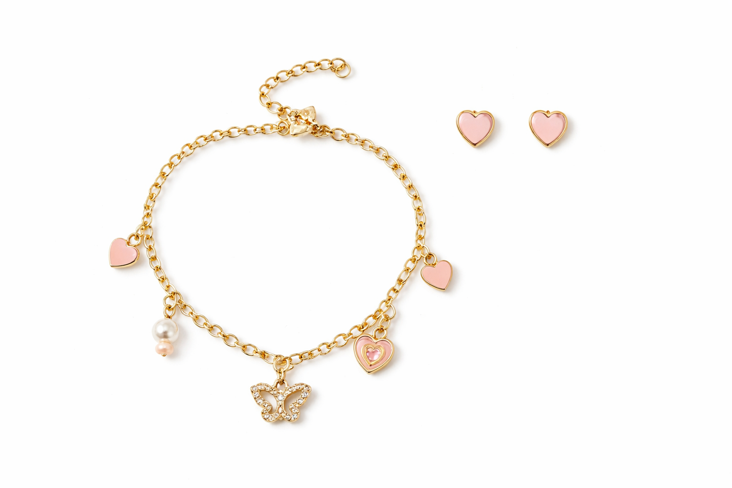 Set Golden Love Charm
