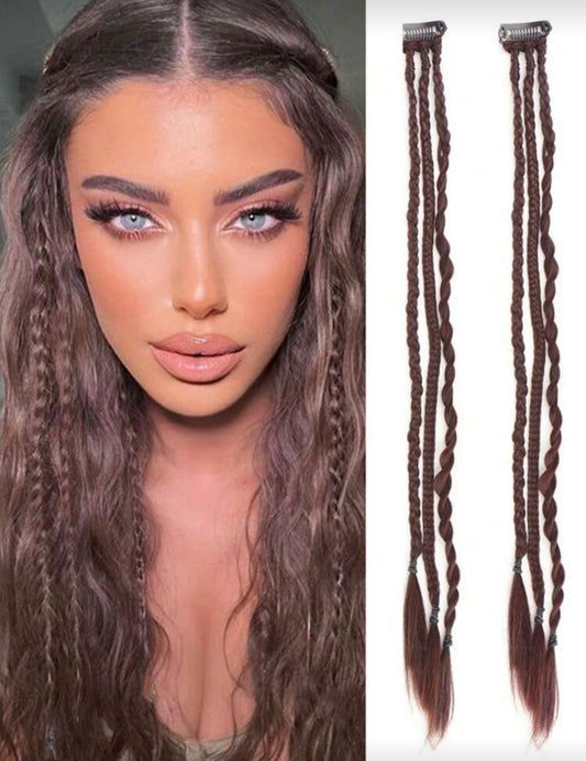 Extensiones Trenzadas con Clip “Boho Twist”