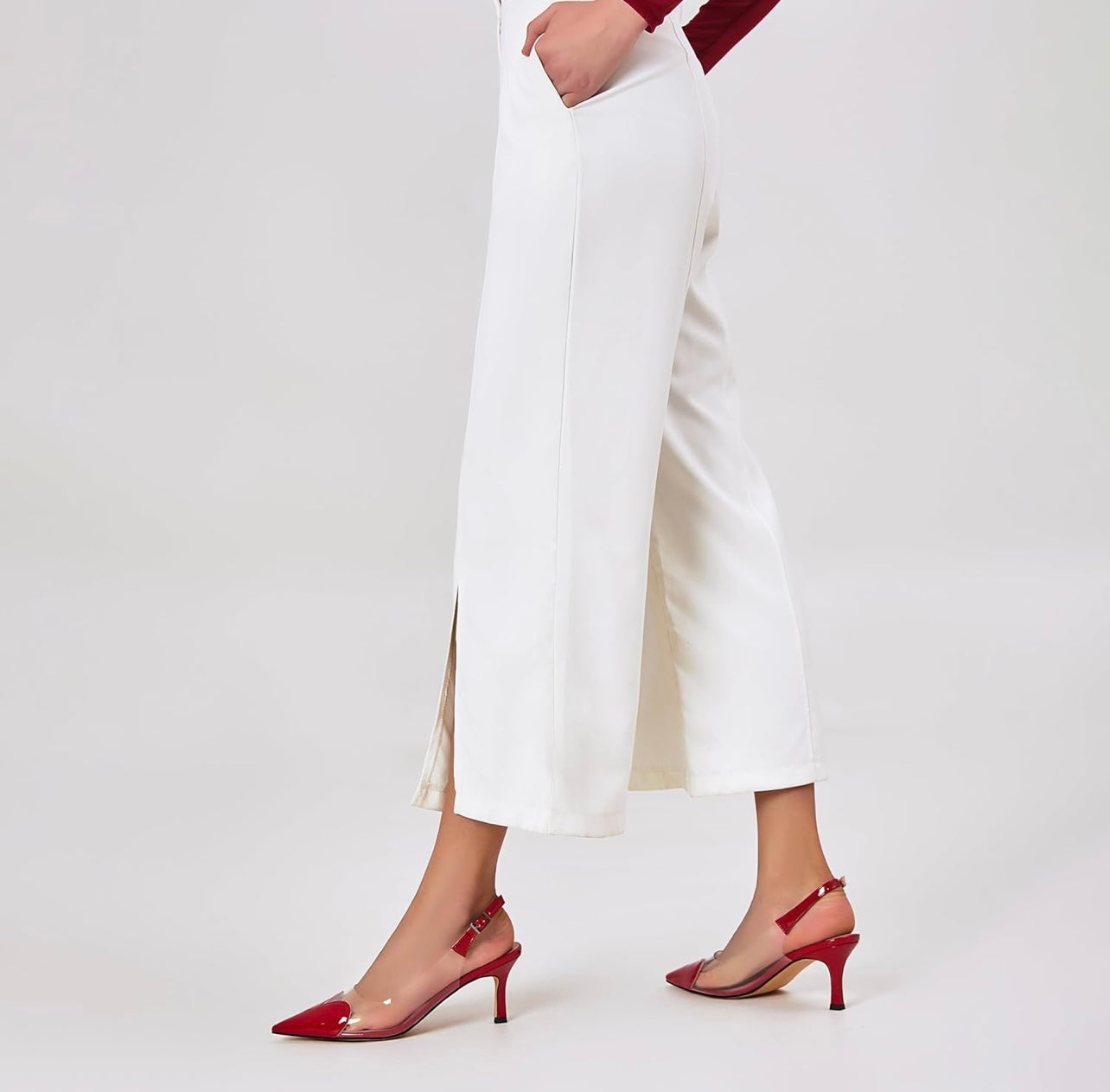 Tacones Slingback Red Vision