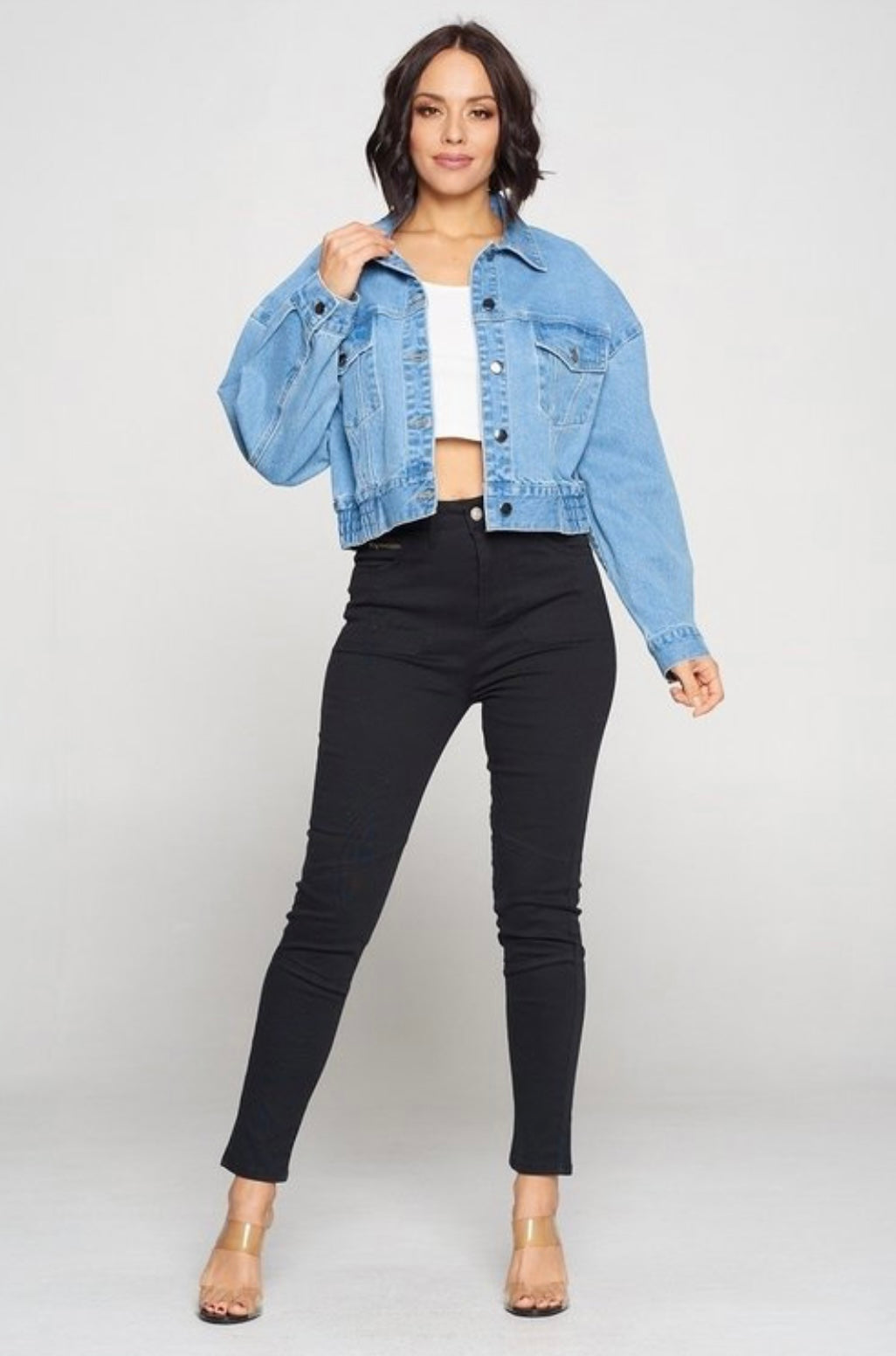 Chaqueta Denim Cropped