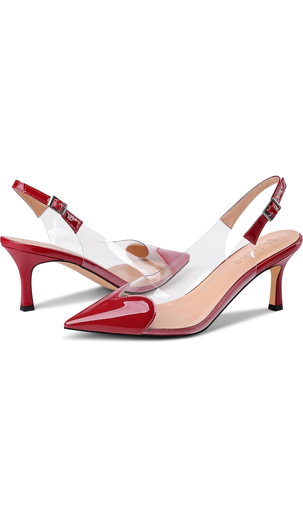 Tacones Slingback Red Vision