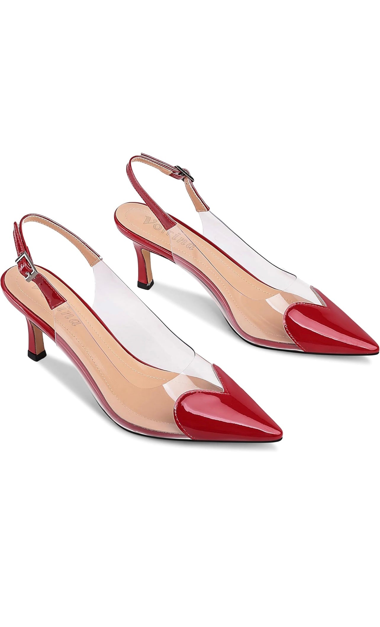 Tacones Slingback Red Vision