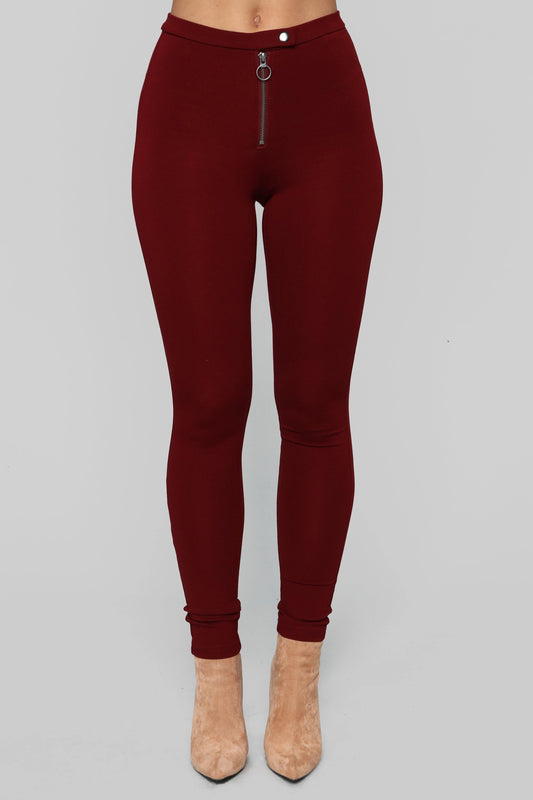Leggings con cierre delantero