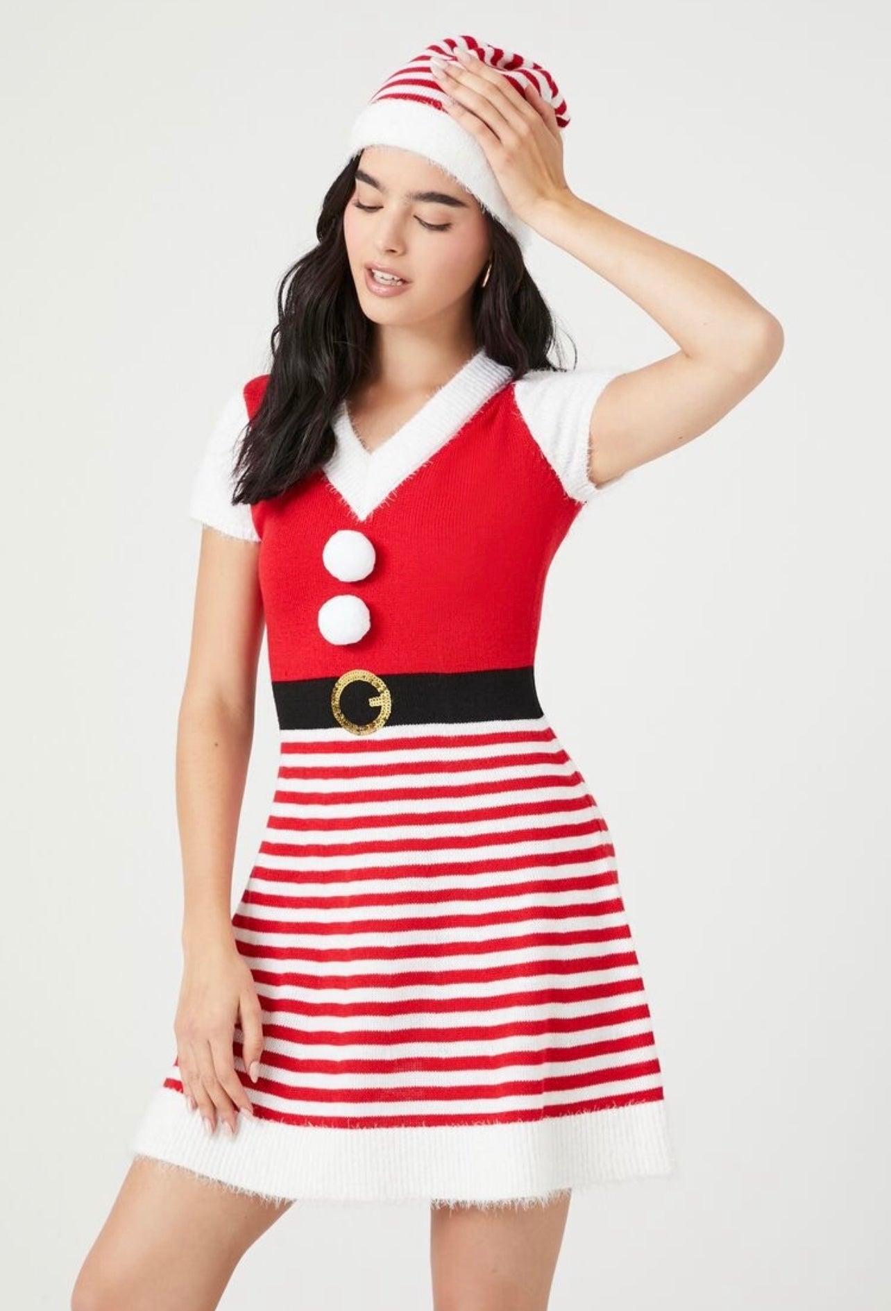 Vestido Navideño Candy Stripe
