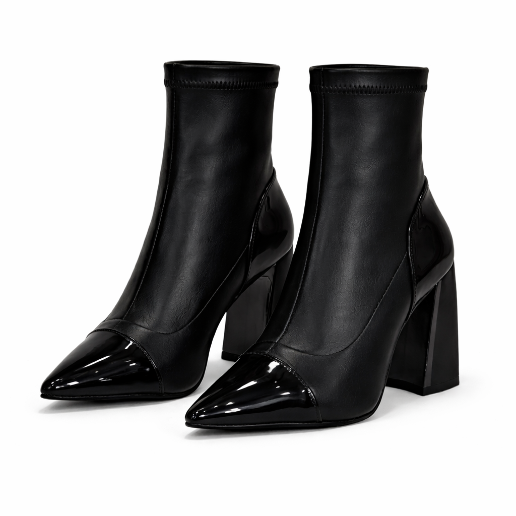 Botines negros de tacón