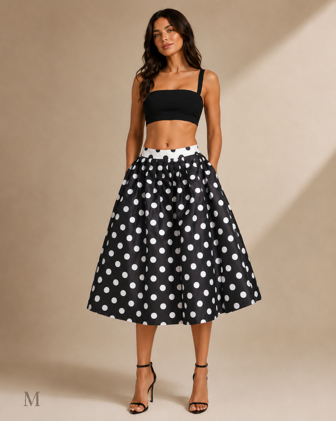Falda Midi Polka