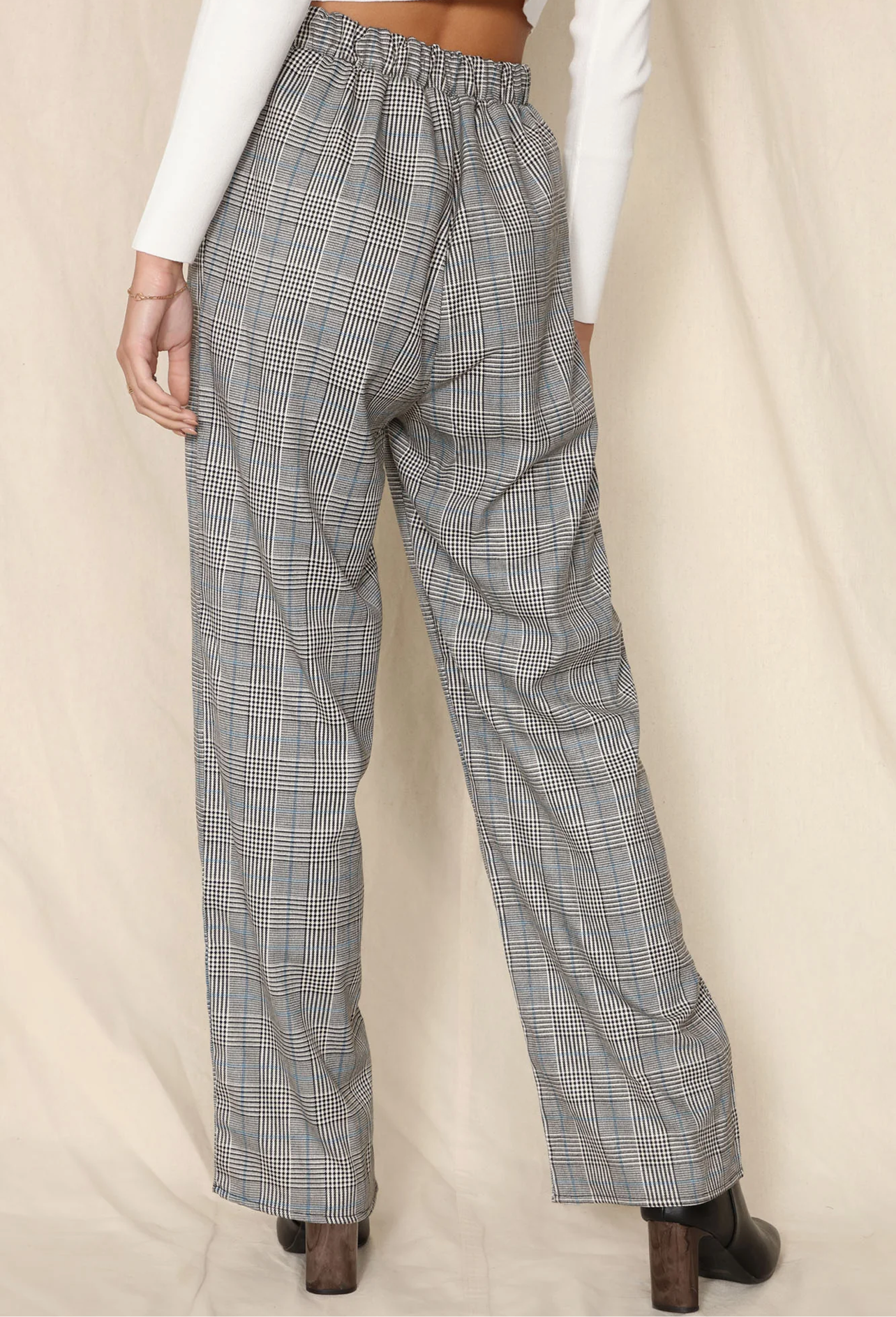 Pantalón Palazzo Cuadros Elegance