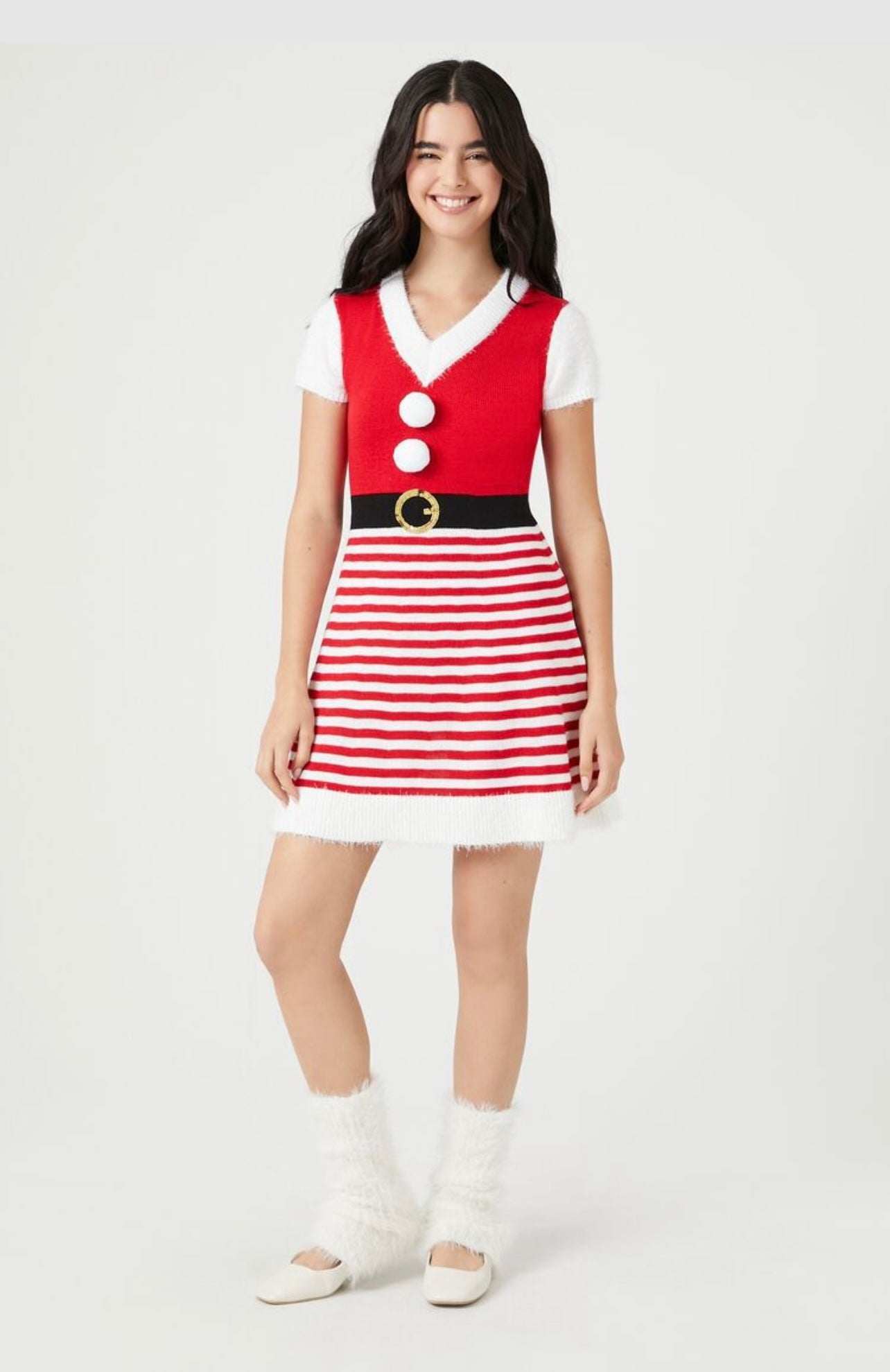 Vestido Navideño Candy Stripe