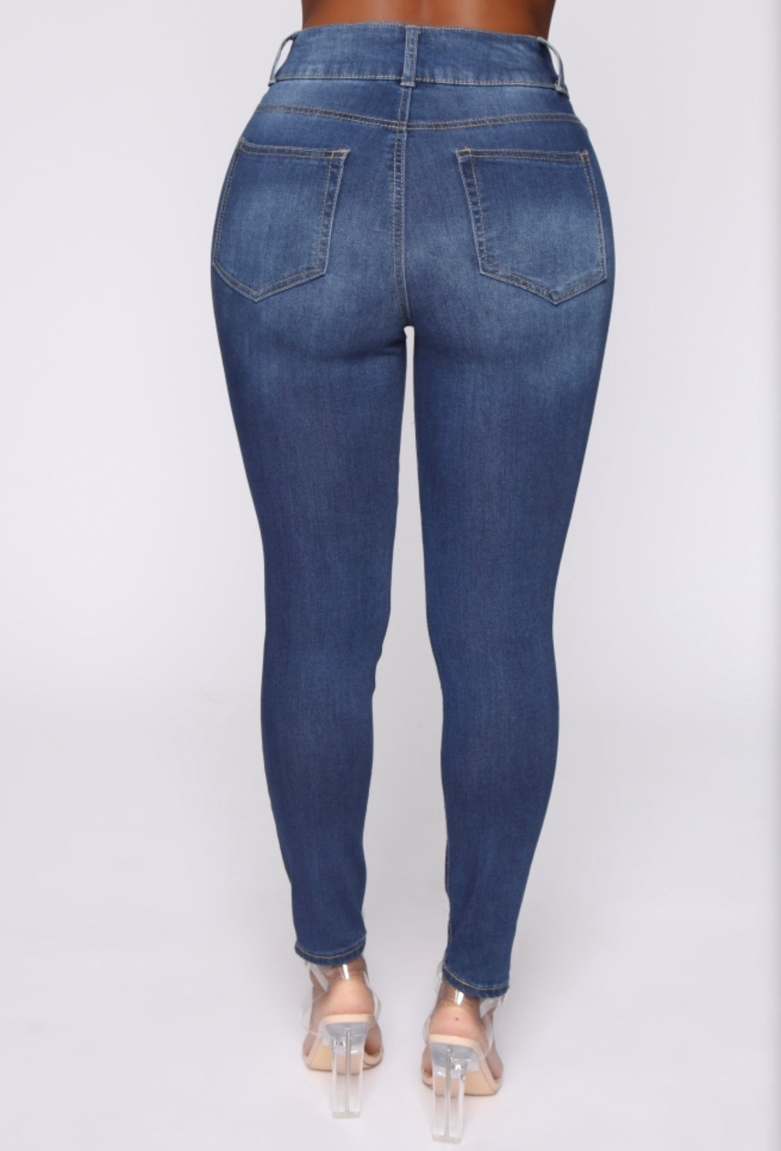 Jeans Skinny Realce con Botonadura