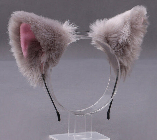 Diadema con orejas peludas estilo animal