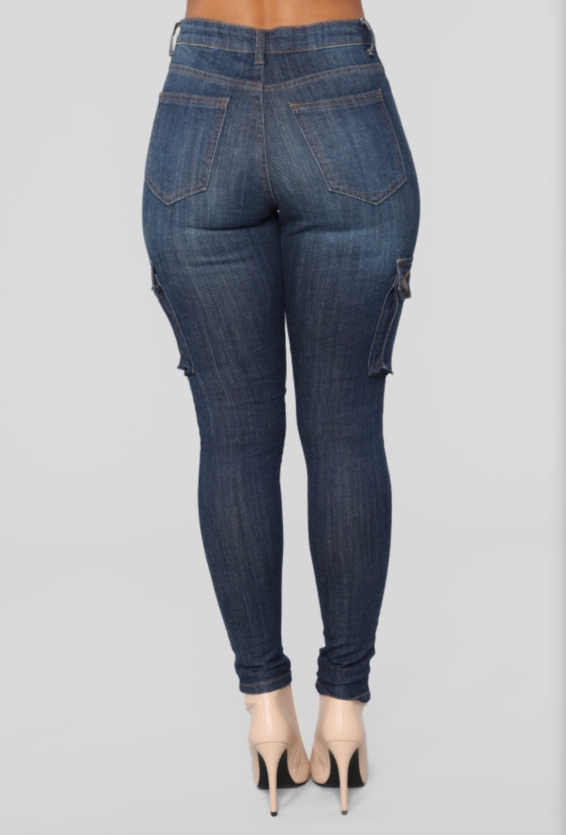 Jeans Cargo Skinny Rasgado