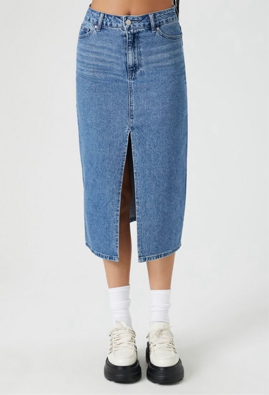 Falda Denim Slit