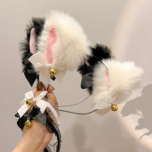 Diadema Orejitas Kawaii – Suaves con Moños y Campanita