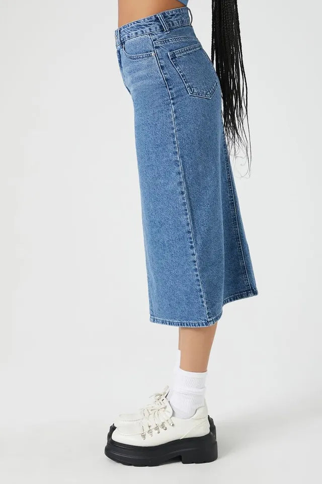 Falda Denim Slit