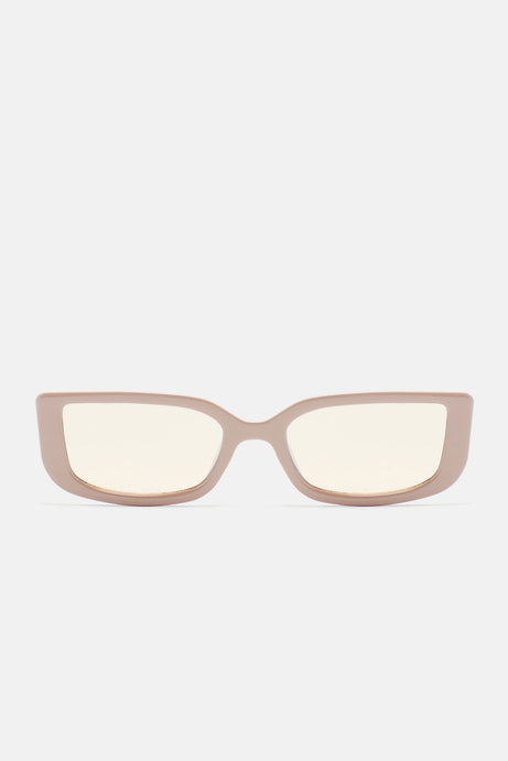 Lentes rectangulares nude