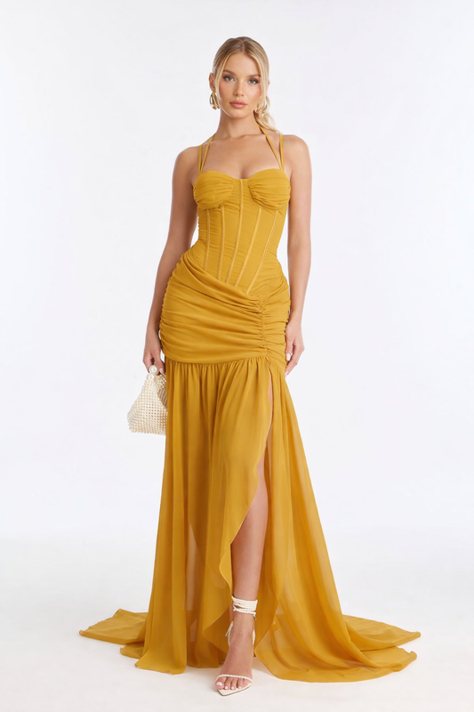 Vestido Mustard Corset