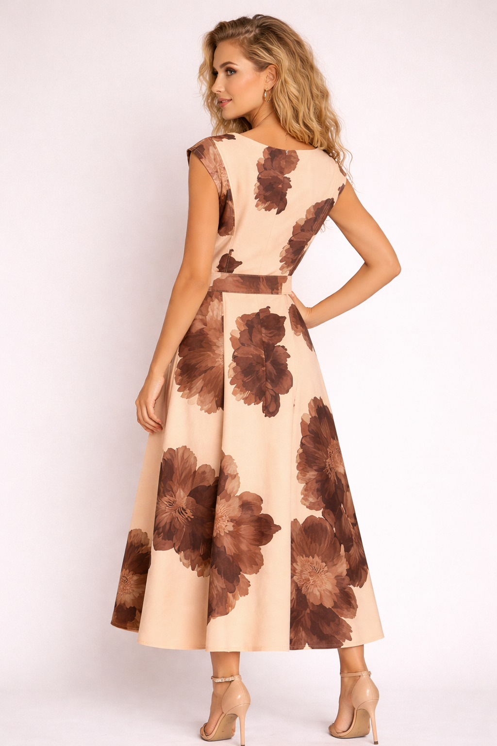 Vestido Peonía Beige